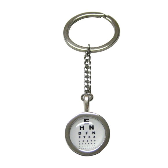 Kiola Designs Other - Bordered Round Optometrist Design Pendant Keychain Kiola Designs Other - Bordered Round Optometrist Design Pendant Keychain